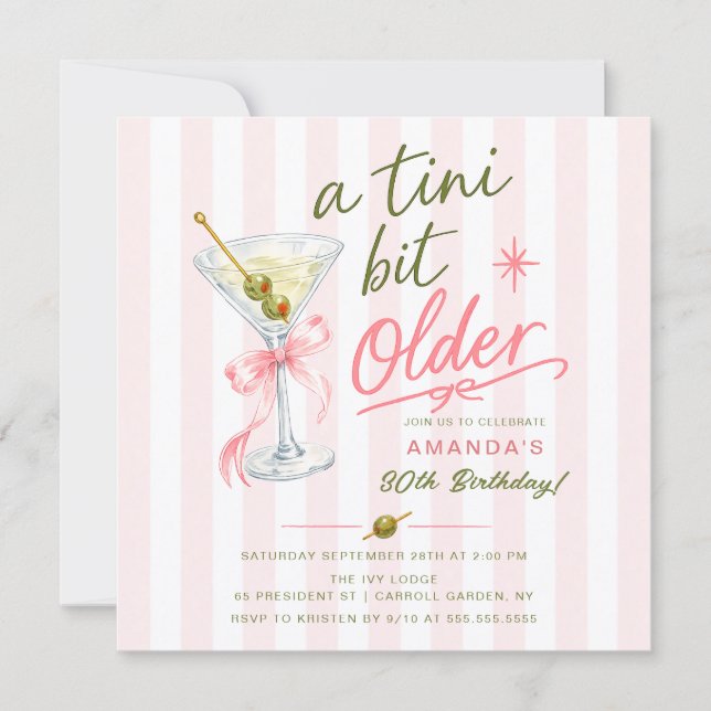 A Tini Bit Older 30th Birthday Invitation (Front)