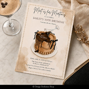 A Tini Bit Older Birthday Cake Invitation