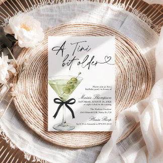 A Tini Bit Older Birthday Party Olive Martini Invitation