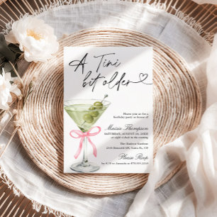 A Tini Bit Older Birthday Party Olive Martini Invitation