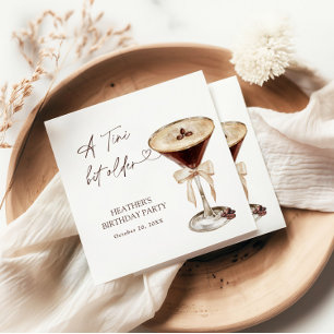 A Tini Bit Older Birthday Party Welcome Sign Napkin