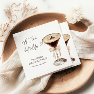 A Tini Bit Older Birthday Party Welcome Sign Napkin