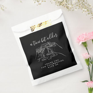 A Tini Bit Older Black Cocktail Birthday Party Favour Bags