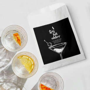 A Tini Bit Older Black Martini Birthday Party Favour Bags