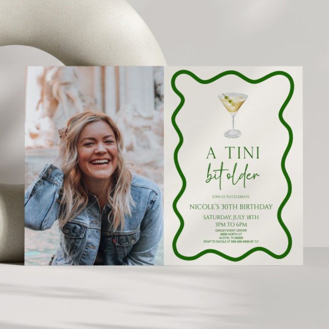 A Tini Bit Older Dirty Martini Birthday Party Invitation (Creator Uploaded)