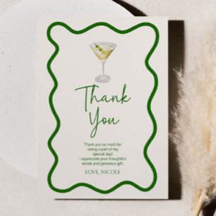A Tini Bit Older Dirty Martini Birthday Party Thank You Card