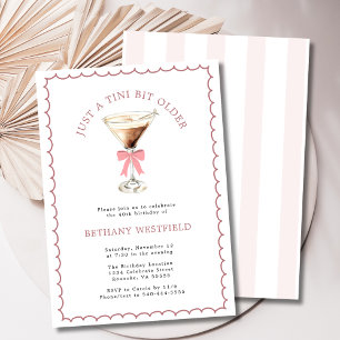 A Tini Bit Older Espresso Martini 40th Birthday Invitation