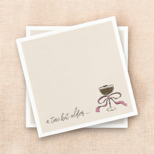 A Tini Bit Older Espresso Martini Birthday Napkin