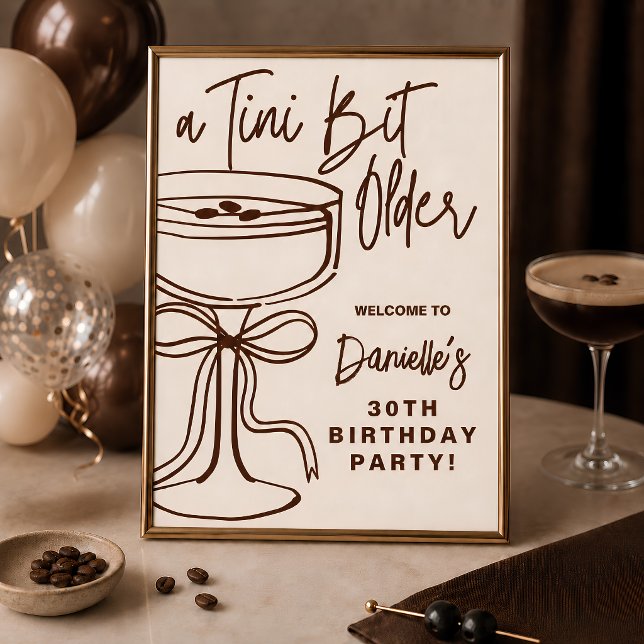 A Tini Bit Older Espresso Martini Birthday Sign (Creator Uploaded)