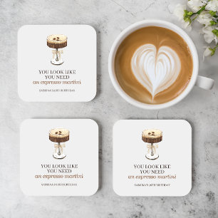 A Tini Bit Older Espresso Martini Party Favor Coaster