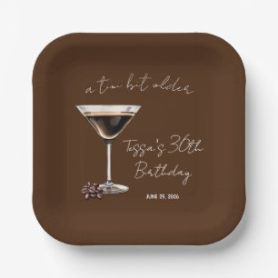 A Tini Bit Older Espresso Martini Themed Party Paper Plate
