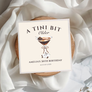 A Tini Bit Older Expresso Martini Birthday Napkins