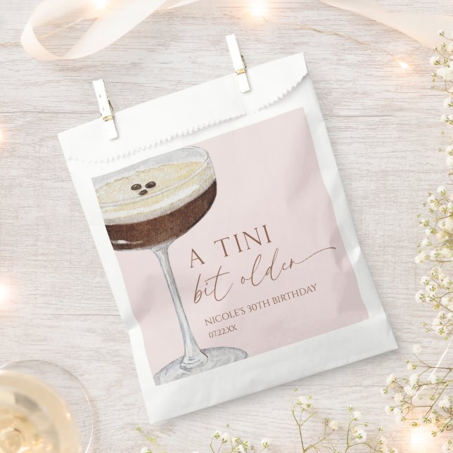 A Tini Bit Older Expresso Martini Birthday Party Favour Bags (Clipped)