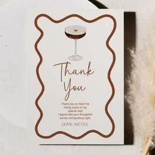 A Tini Bit Older Expresso Martini Birthday Party Thank You Card