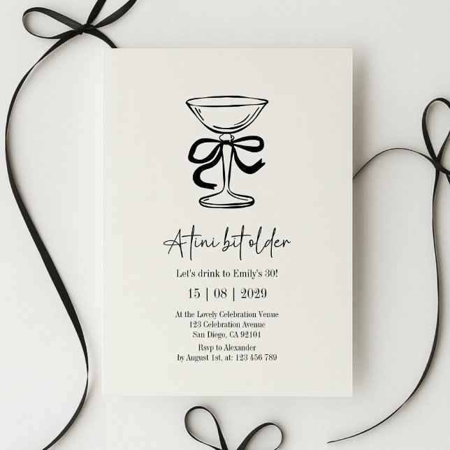 A tini bit older, Hand drawn birthday invitation (Creator Uploaded)