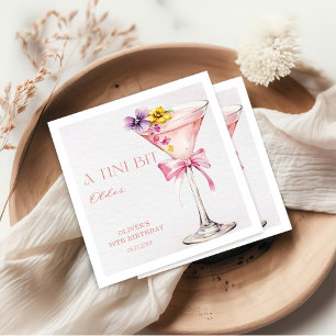 A Tini Bit Older Martini 30th Birthday Party  Napkin