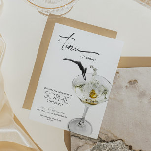 A Tini Bit Older Martini Birthday Invite