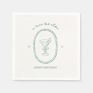 A Tini Bit Older" Martini Birthday Napkin