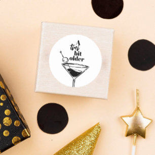 A Tini Bit Older Martini Birthday Party  Classic Round Sticker