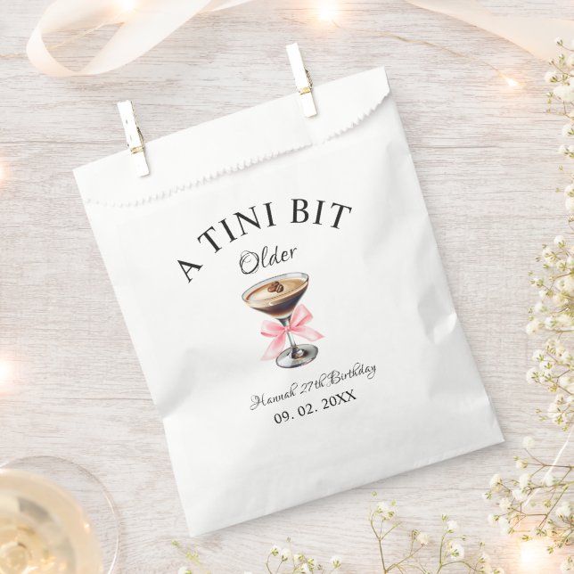 A Tini Bit Older Martini Birthday party  Favour Bags (Clipped)