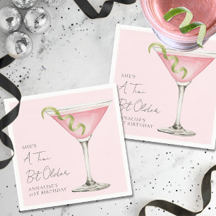 A Tini Bit Older Martini Birthday Party Napkin