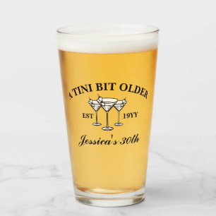 A Tini Bit Older Martini Black Birthday Party Glass