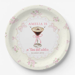 A Tini Bit Older Martini Coquette Birthday Paper Plate