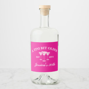 A Tini Bit Older Martini Custom Birthday Party  Liquor Bottle Label