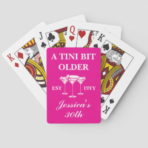A Tini Bit Older Martini Custom Birthday Party Playing Cards
