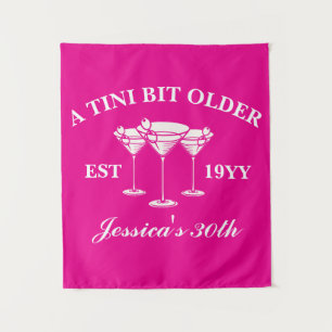 A Tini Bit Older Martini Custom Birthday Party Tapestry