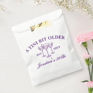 A Tini Bit Older Martini Purple Birthday Party  Favour Bags