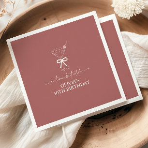 A Tini Bit Older Martini Themed Birthday Party Napkin