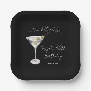 A Tini Bit Older, Martini Themed Birthday Party Paper Plate