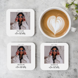 A Tini Bit Older Martini Themed Photo Party Favour Coaster