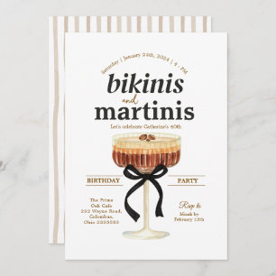 A Tini Bit Older Party Espresso Martini Theme Invitation