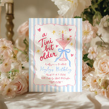 A Tini Bit Older Whimsical Martini Birthday