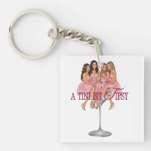 A Tini Bit Tipsy – Bridesmaids in Martini Glass Key Ring