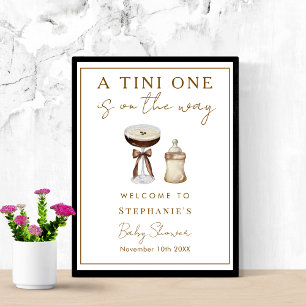 A Tini Espresso Martini Baby Shower Welcome Sign