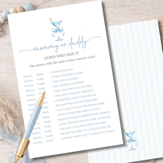 A Tini One Blue Mommy or Daddy Guess Who Said It (Creator Uploaded)