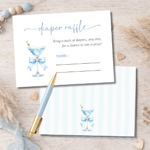 A Tini One Boy Baby Shower Game Diaper Raffle Enclosure Card