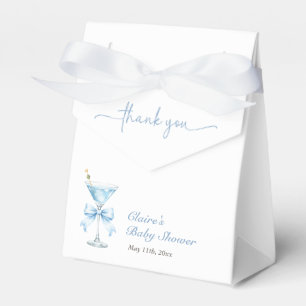 A Tini One Coquette Blue Bow Boy Baby Shower Favour Box