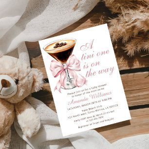 A Tini One Espresso Martini Baby Shower Invitation