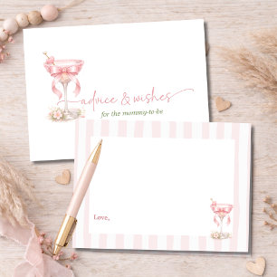 A Tini One Girl Baby Shower Advice & Wishes Mother Enclosure Card