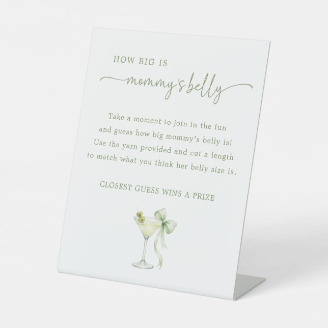 A Tini One How Big Is Mummy's Belly Table Sign (Front)