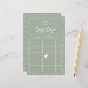A Tini One Is On The Way Baby Shower Bingo Game