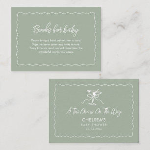 A Tini One Is On The Way Baby Shower Book For Baby Enclosure Card