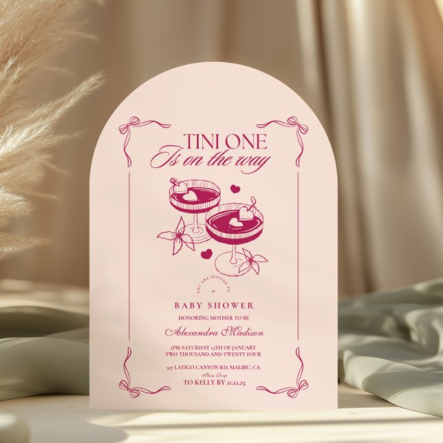 A Tini One Is On The Way Baby Shower Invitation (Creator Uploaded)