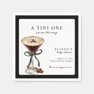A Tini One Is on the Way Baby Shower Napkin