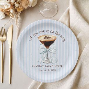 A tini One is on the Way Baby Shower  Paper Plate