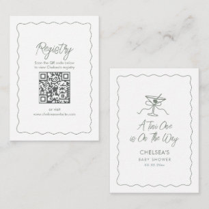 A Tini One Is On The Way Baby Shower Registry Enclosure Card